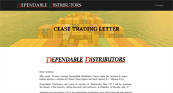 Desktop Screenshot of dependabledistributors.com.au